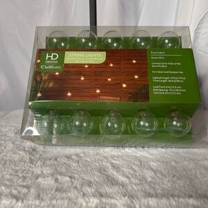 HD Designs Globe String Lights Outdoor Indoor 20 Bulb 20ft Patio Decor